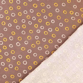 Viskose Popeline - beige, Kringel